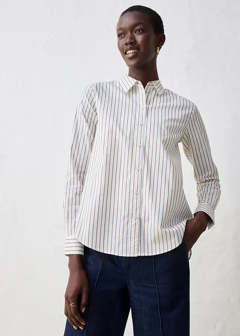 Skjortblus med silke, bonprix