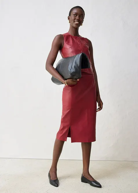 Väst av lammnappa, bonprix