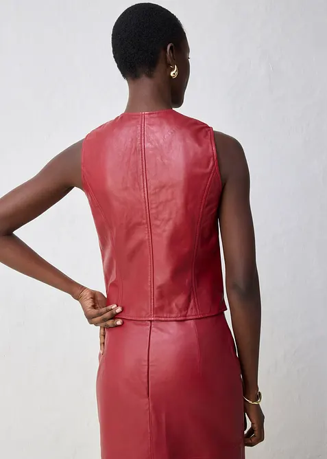 Väst av lammnappa, bonprix