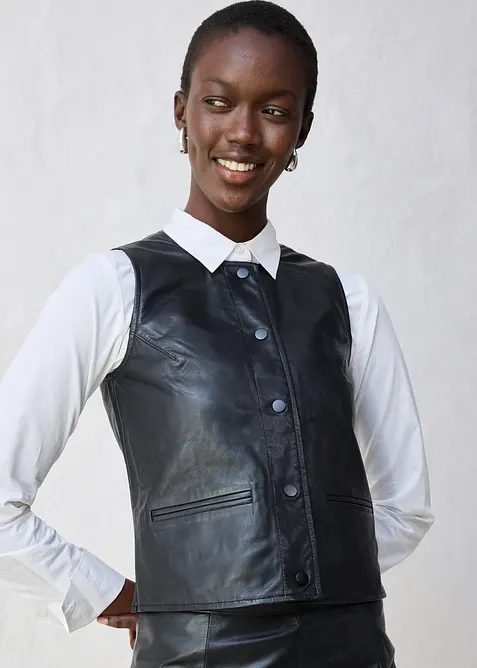 Väst av lammnappa, bonprix