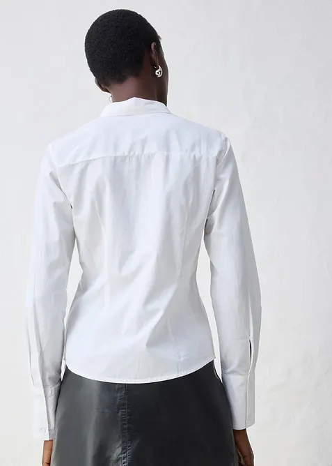 Skjortblus med silke, bonprix