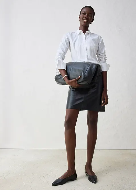 Skjortblus med silke, bonprix