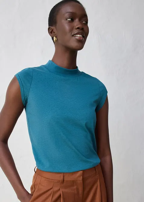 Topp med silke, bonprix