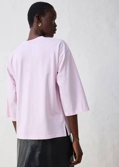 Utställd topp med silke, bonprix