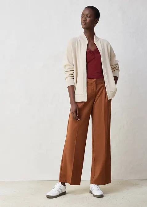 Oversizecardigan med merinoull, bonprix