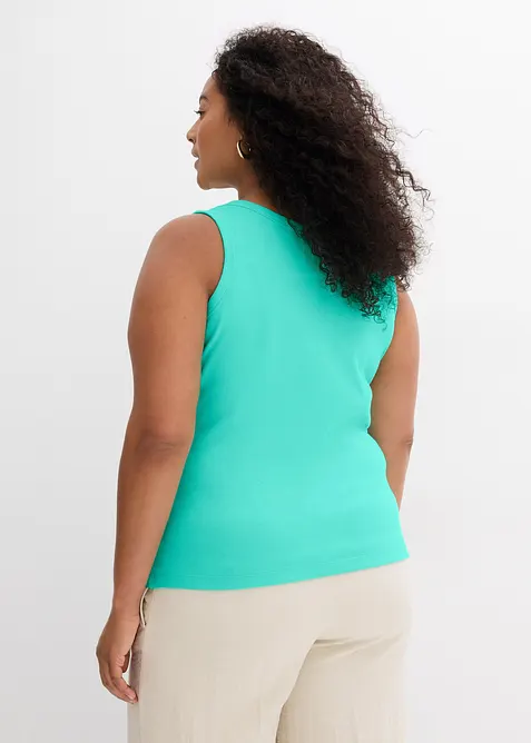 Ribbat linne med ekologisk bomull (2-pack), bonprix