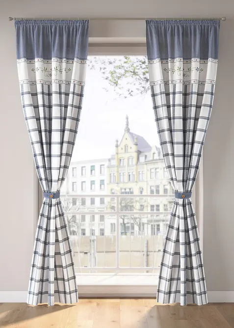 Gardinlängd med omtag, ekologisk bomull (1-pack), bonprix