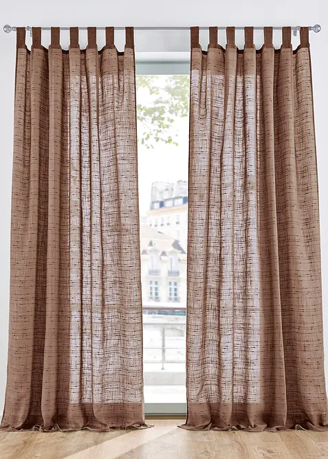Gardin med linnelook (1-pack), bonprix