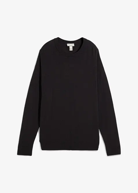 Tröja av bomullsmix med struktur, bonprix