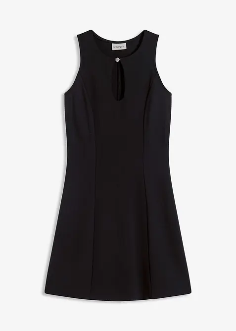 Miniklänning med prydnadsknapp, bonprix