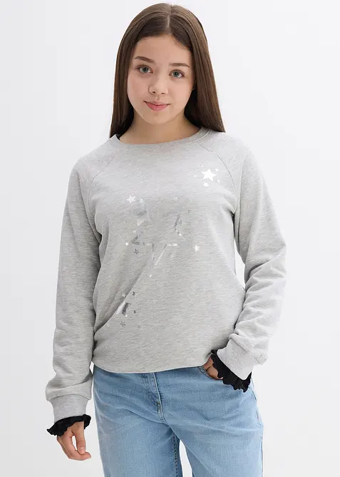 Sweatshirt i ren bomull, bonprix