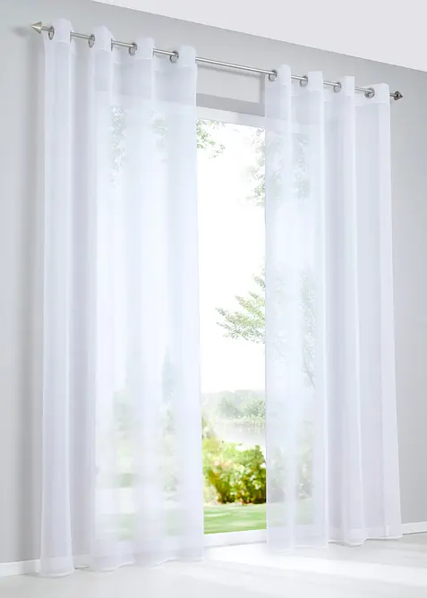 Gardin av tunn batist med struktur (1 styck), bpc living bonprix collection