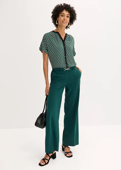 Oversizeblus i f&ouml;ljsam chiffong, bonprix