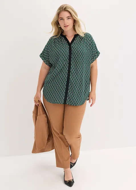 Oversizeblus i f&ouml;ljsam chiffong, bonprix