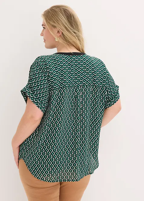 Oversizeblus i f&ouml;ljsam chiffong, bonprix