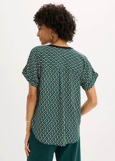 Oversizeblus i f&ouml;ljsam chiffong, bonprix