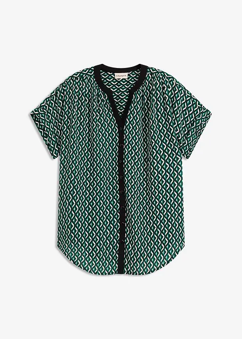 Oversizeblus i f&ouml;ljsam chiffong, bonprix