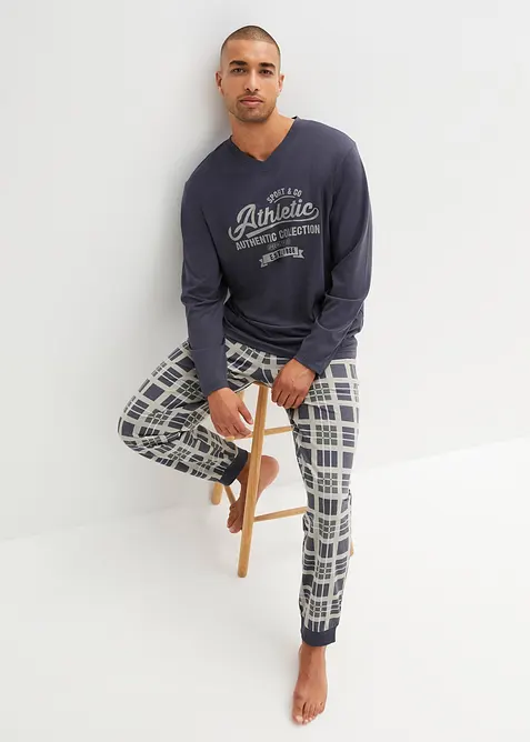 Långärmad pyjamas i ekologisk bomull, bonprix