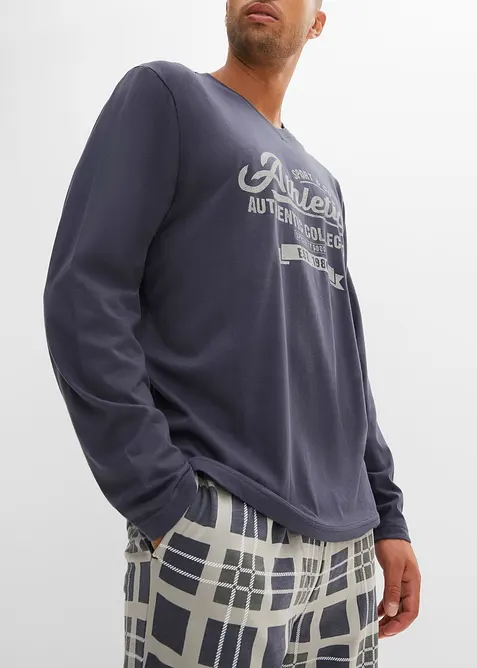 Långärmad pyjamas i ekologisk bomull, bonprix