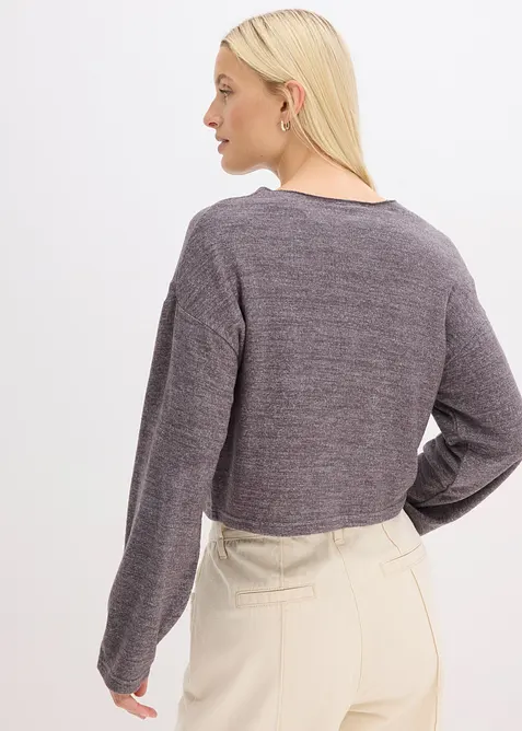 Ribbstickad cardigan, bonprix