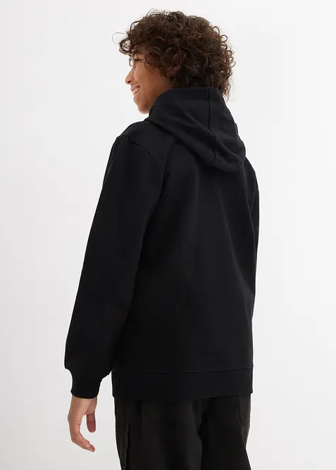 Sweatshirt med huva i ren bomull för barn, bonprix