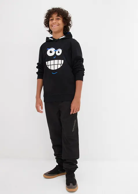 Sweatshirt med huva i ren bomull för barn, bonprix