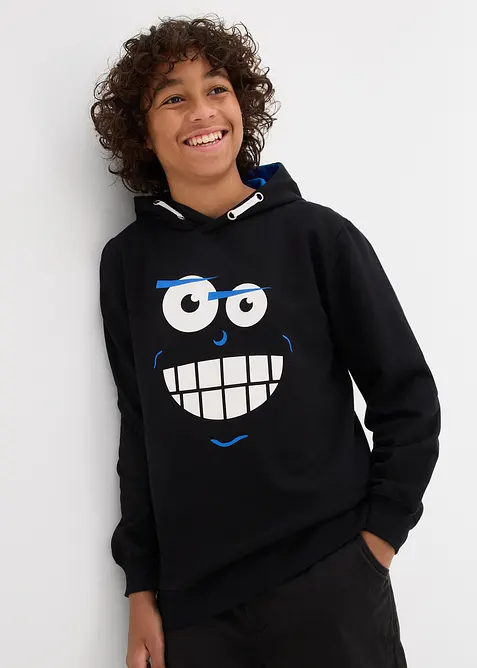 Sweatshirt med huva i ren bomull för barn, bonprix