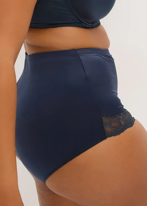 Trosa i glansigt material med medelh&ouml;g formande effekt (2-pack), bonprix