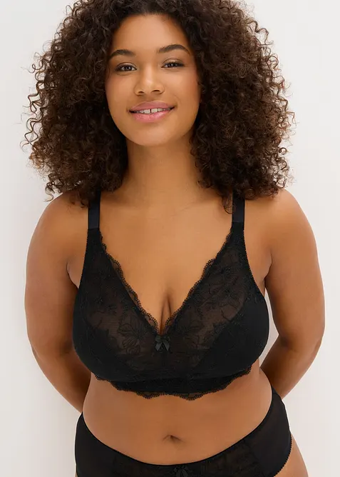 Bralette med broderi, bonprix