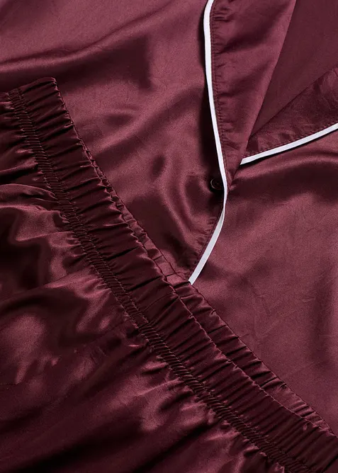 Vävd satinpyjamas, bonprix