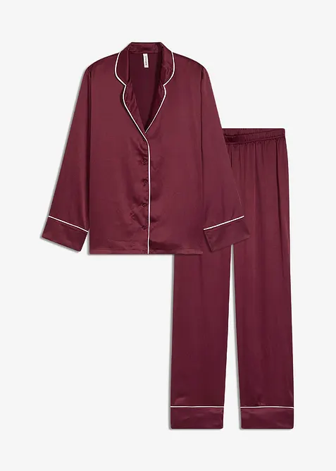 Vävd satinpyjamas, bonprix