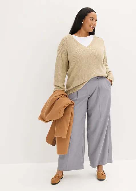 Tröja med V-ringning, bonprix