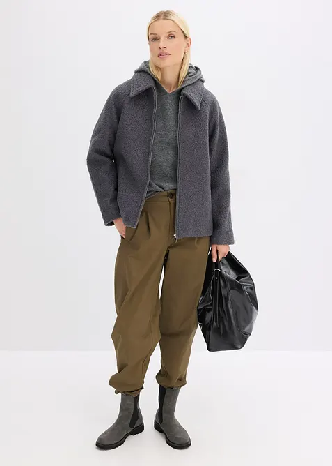 Blusjacka i mjuk bouclé, bonprix