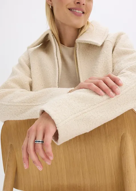 Blusjacka i mjuk boucl&eacute;, bonprix