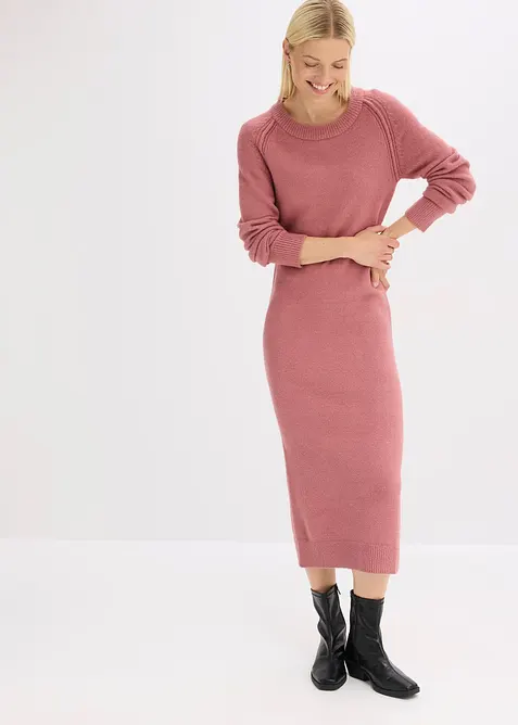 Stickad klänning, bonprix