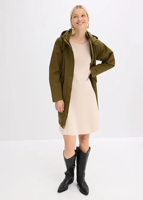 Stickad klänning i mjuk viskosmix, bonprix