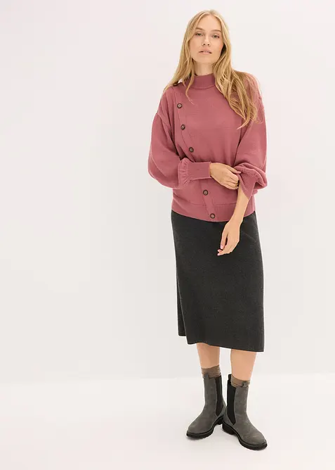 Tröja med knappslå, bonprix