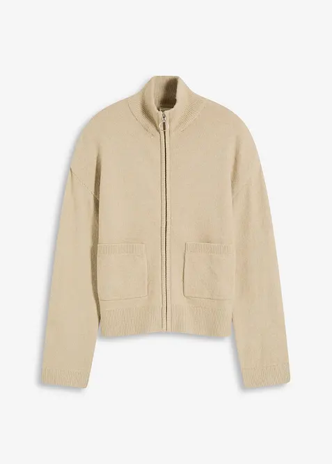 Cardigan med dragkedja, bonprix