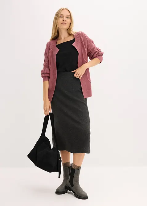 Cardigan med fl&auml;tm&ouml;nster, bonprix