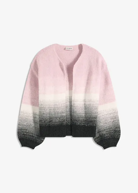 Grovstickad cardigan av mjuk bomullsmix, bonprix