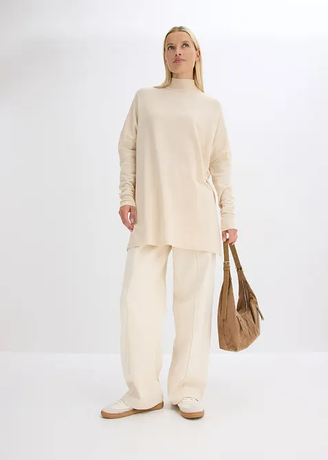 Tröja med poncholook i mjuk viskosmix, bonprix