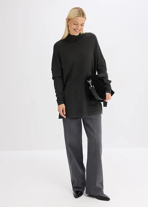 Tr&ouml;ja med poncholook i mjuk viskosmix, bonprix