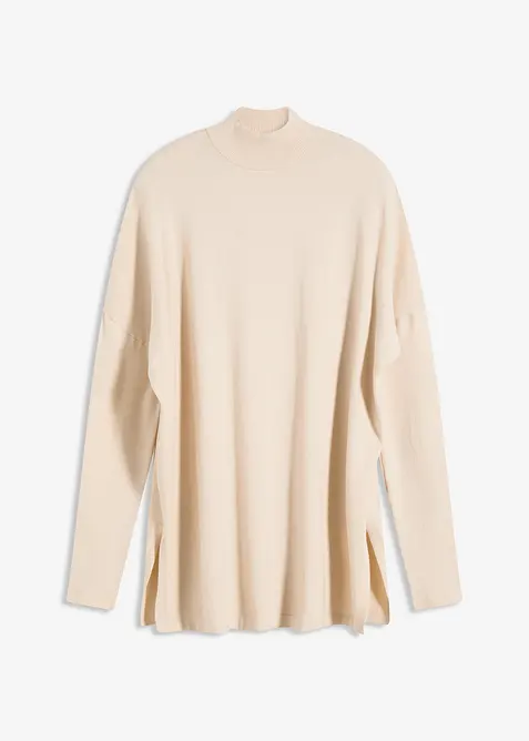 Tröja med poncholook i mjuk viskosmix, bonprix