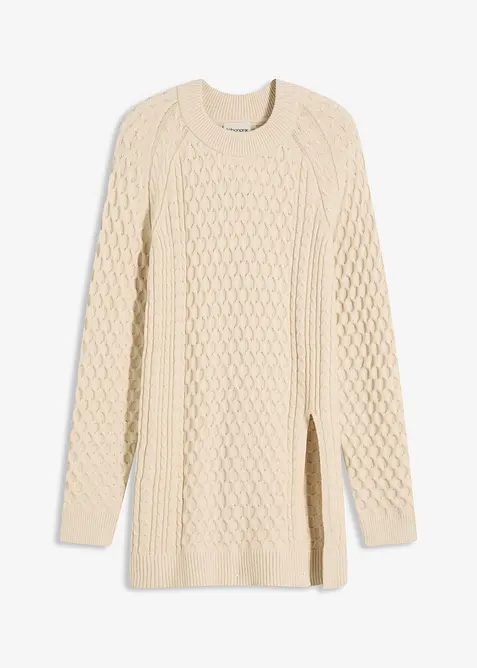 Lång tröja av mjuk viskosmix, bonprix