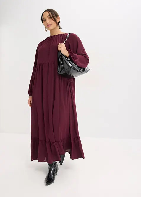 Maxiklänning i chiffong, bonprix