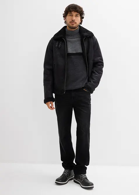 Polotröja med blockfärger, bonprix