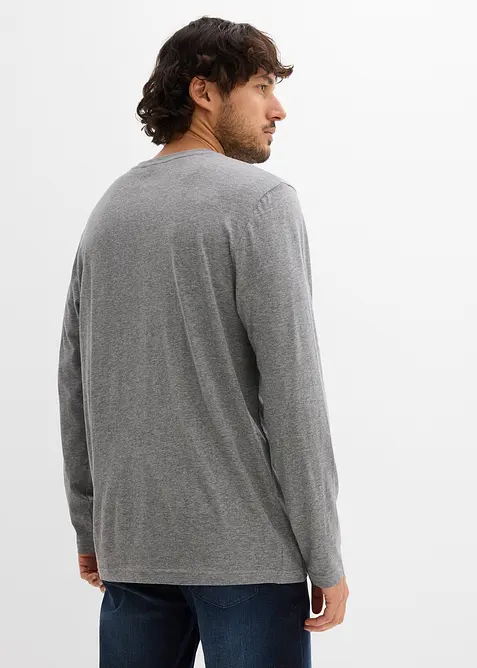 Långärmad T-shirt med ekologisk bomull (2-pack), bonprix