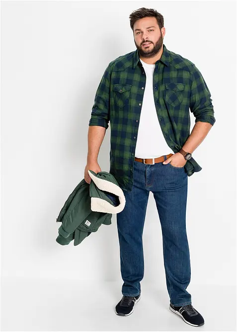 Flanellskjorta av ren bomull, bonprix