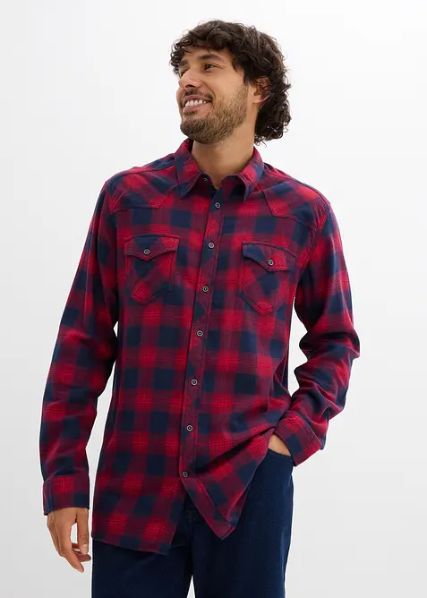 Flanellskjorta av ren bomull, bonprix