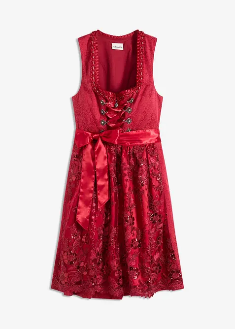 Dirndl med paljettf&ouml;rkl&auml;de (2 delar), bonprix